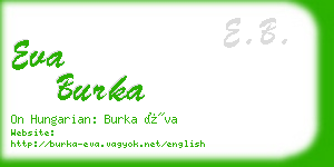 eva burka business card